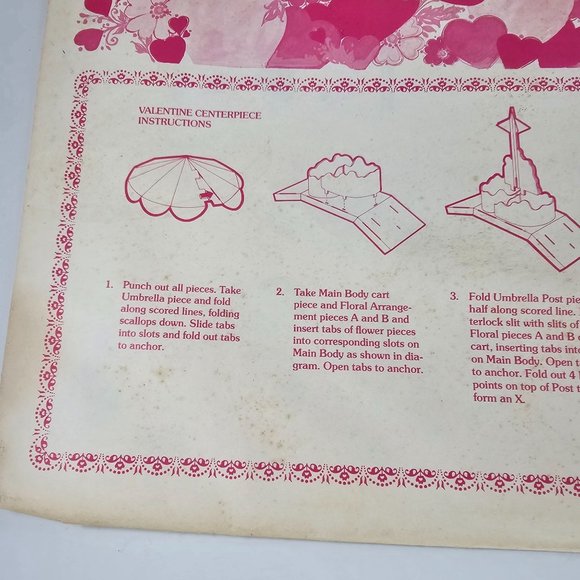Vintage Current Inc Valentine's Day Centerpiece Holiday Decor 1979 - Picture 3 of 10